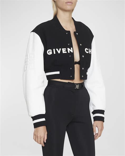 givenchy varsity jacket women's|givenchy cropped bomber jacket.